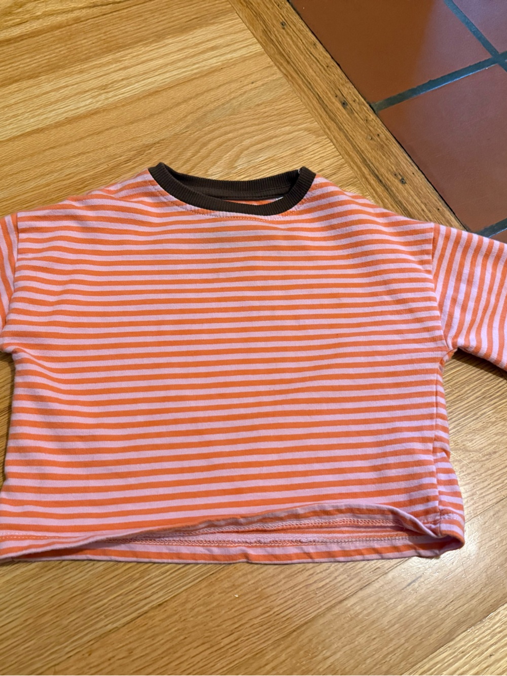 Zara pink and orange striped sweater